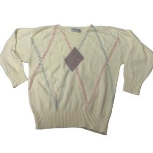 vintage argyle patterned sweater